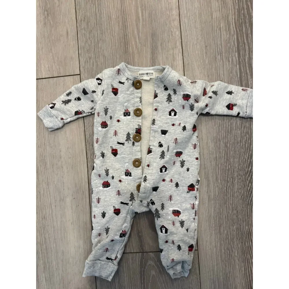 Rabbit Bear Organic Winter button outfit